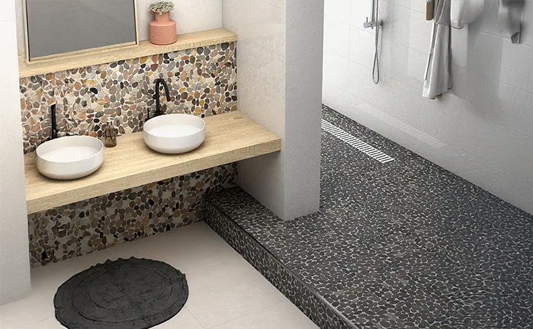 Bathroom Pebblc Mosic